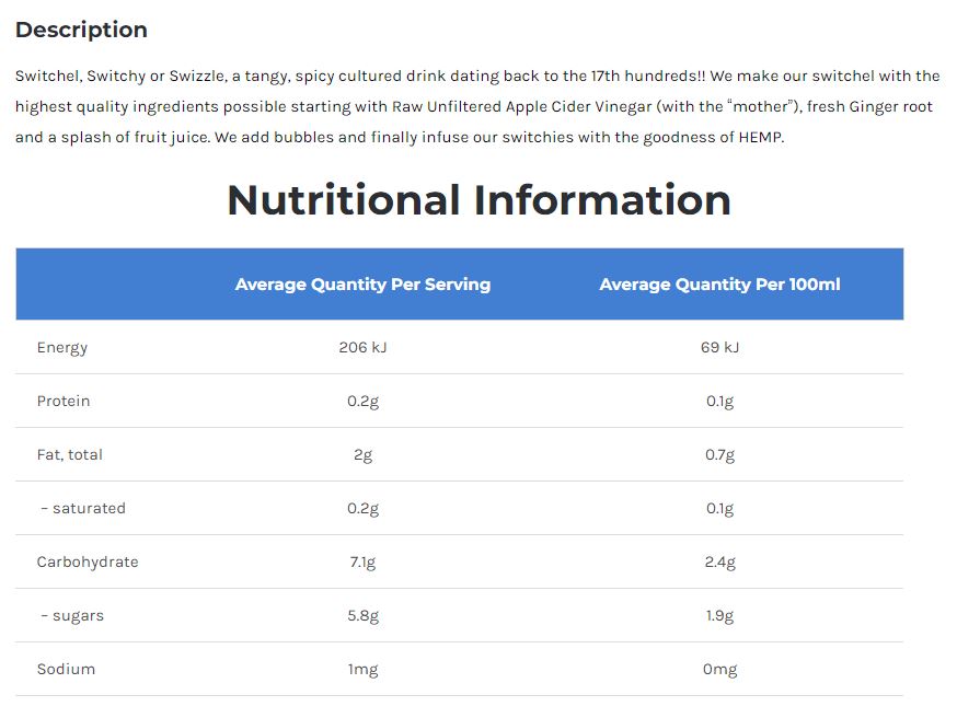 Toa Hemp Infused Switchel Watermelon and Mint | Harris Farm Online