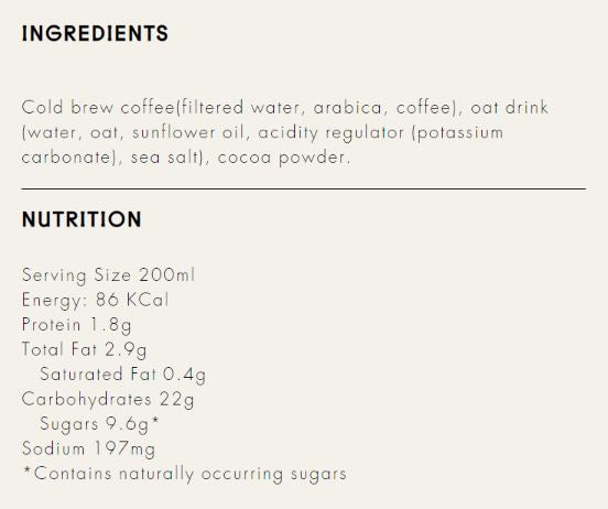 Minor Figures Oat Milk Mocha | Harris Farm Online