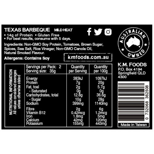 K.M. Foods Vegan Jerky Texas Barbeque | Harris Farm Online