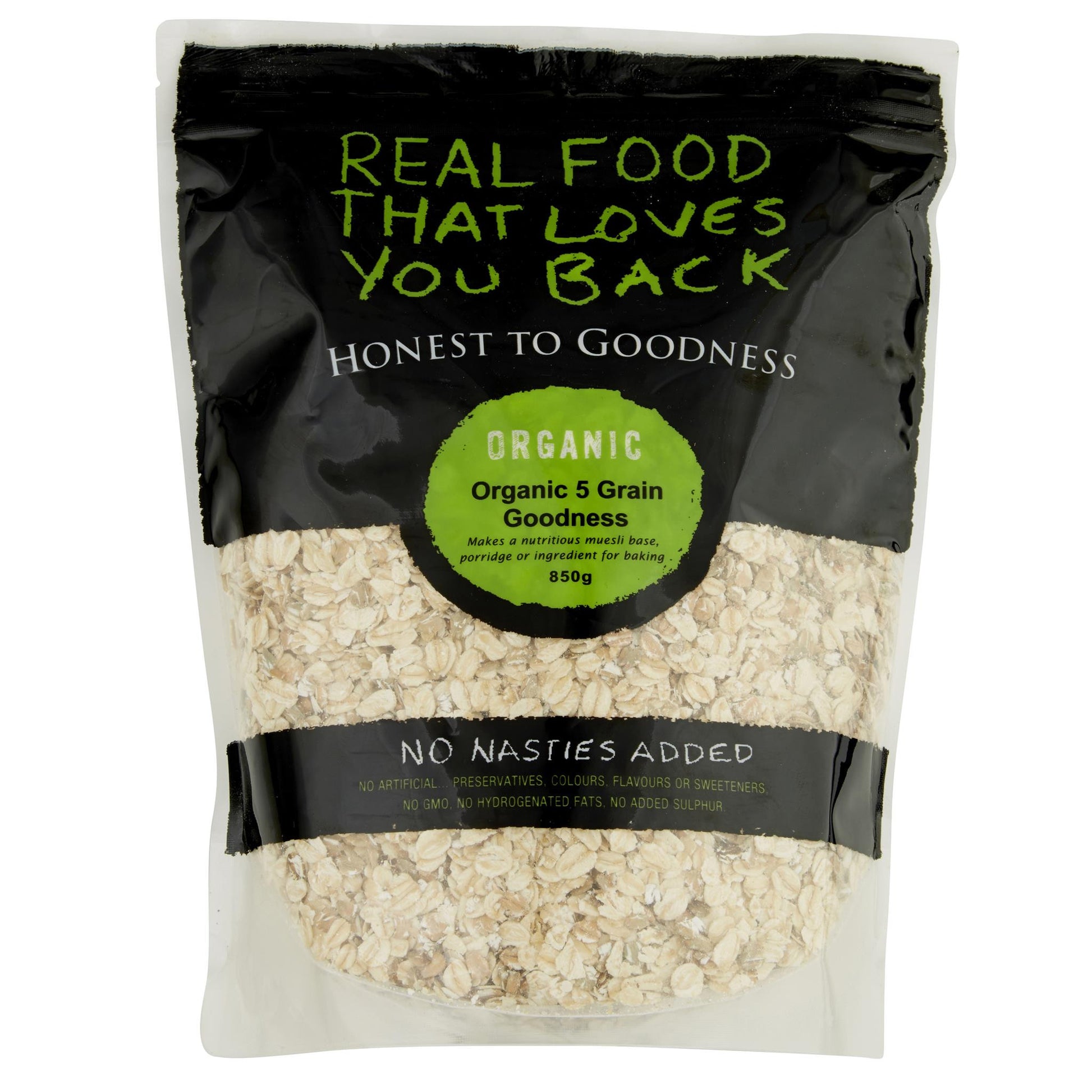 Honest Muesli 5 Grain 850g , Grocery-Breakfast - HFM, Harris Farm Markets
 - 1