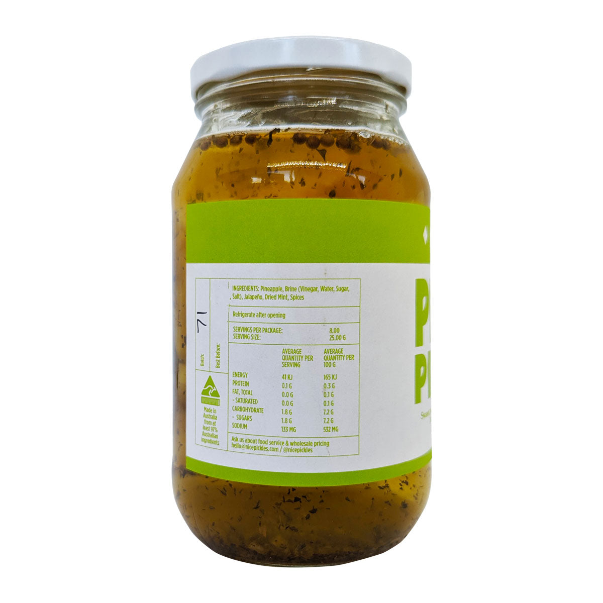 Nice Pickles Pickled Pineapple 500g