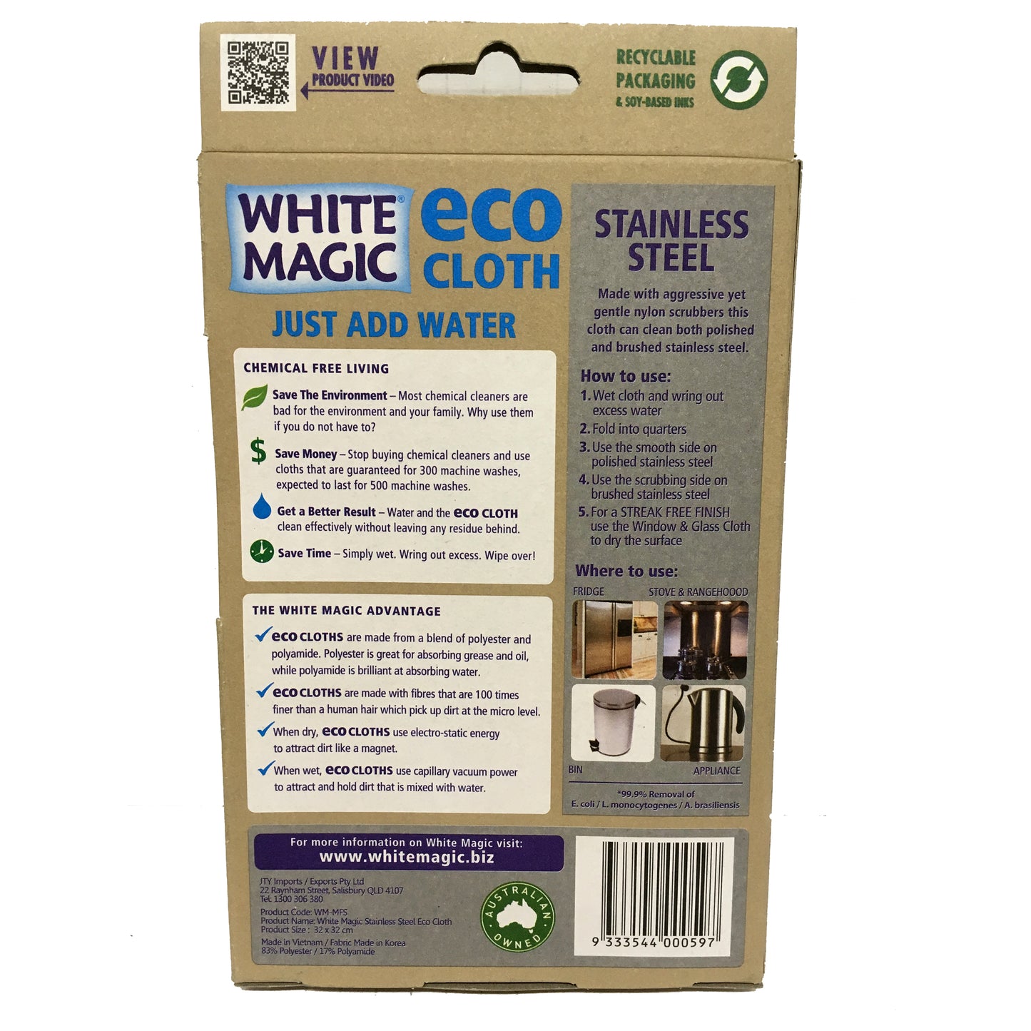 White Magic Stainless Steel Eco Cloth each