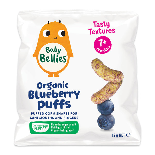 Baby Bellies Organic Blueberry Puffs 12g | Harris Farm Online 