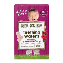 Whole Kids Organic Raspberry Beetroot and Chia Teething Wafers x6 20g | Harris Farm Online