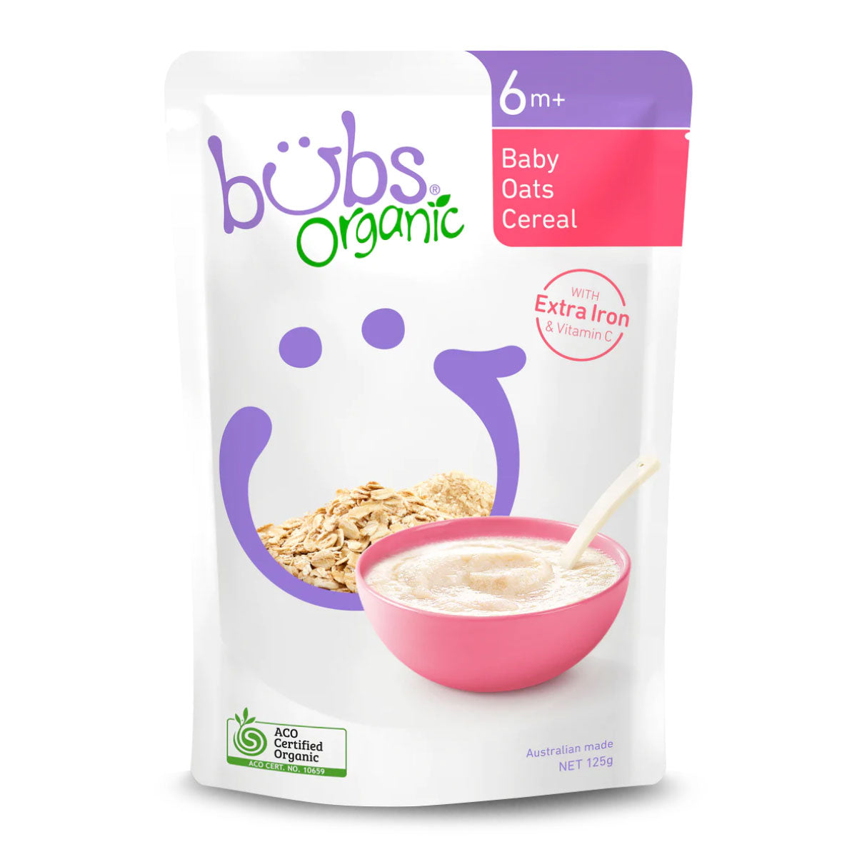 Bubs Organic Baby Oats Cereal 125g | Harris Farm Online