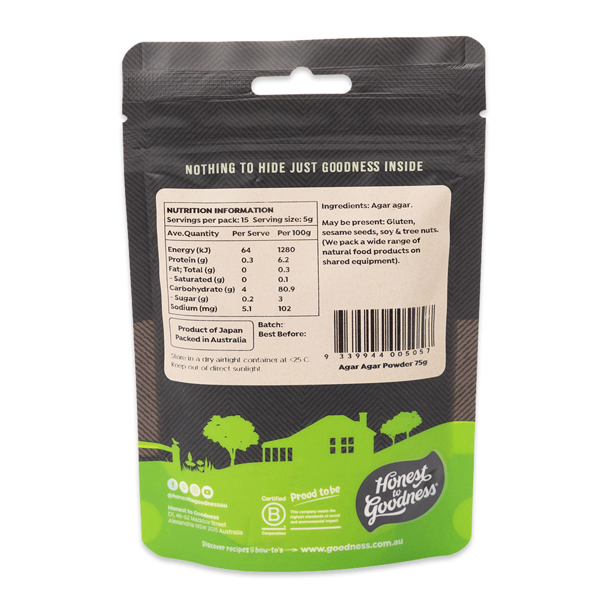 Honest to Goodness Agar Agar Powder 75g | Harris farm Online