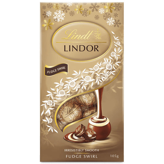 Lindt Lindor Milk Chocolate Fudge Swirl Bag | Harris Farm Online
