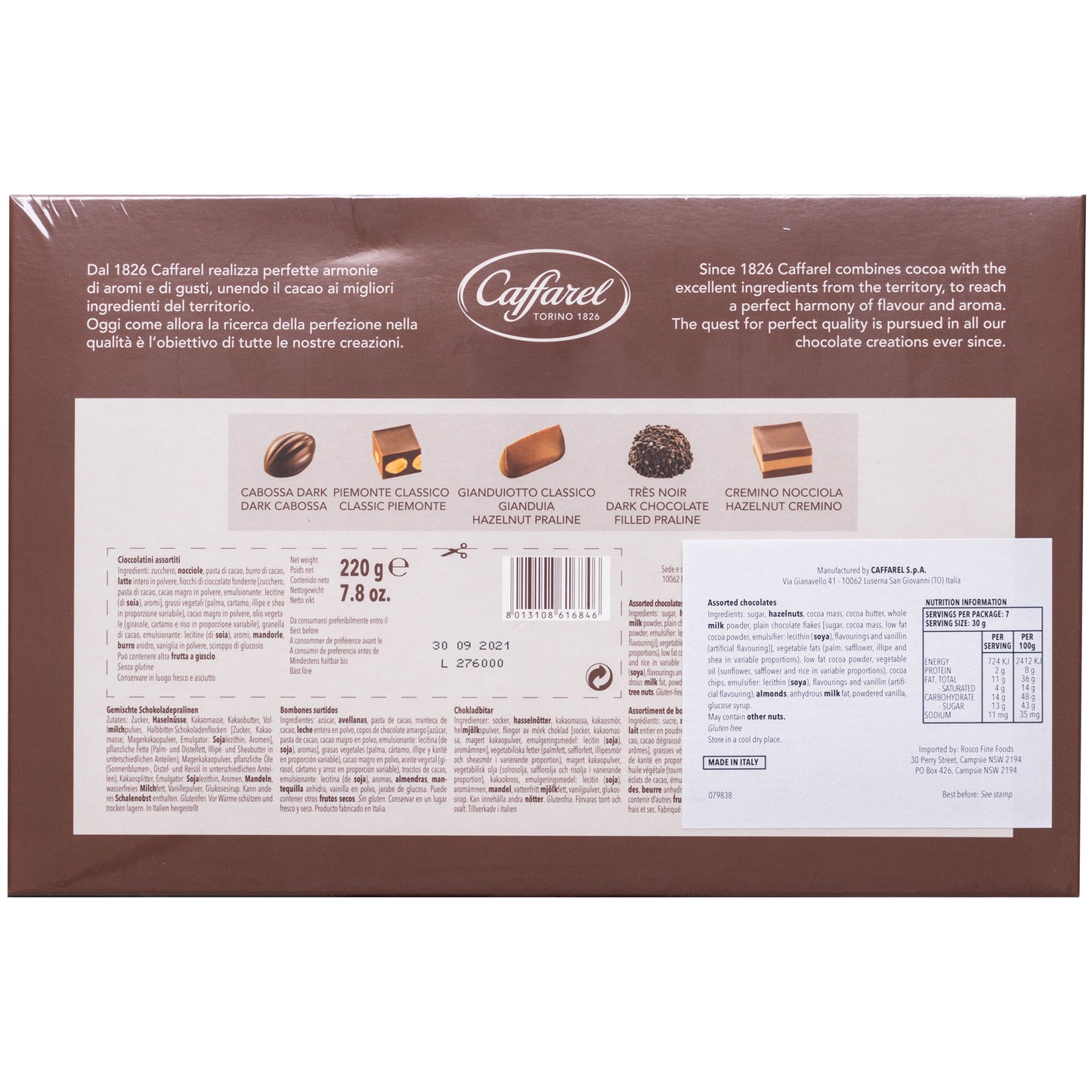Caffarel Assorted Chocolate Pralines Gift Box | Harris Farm Online