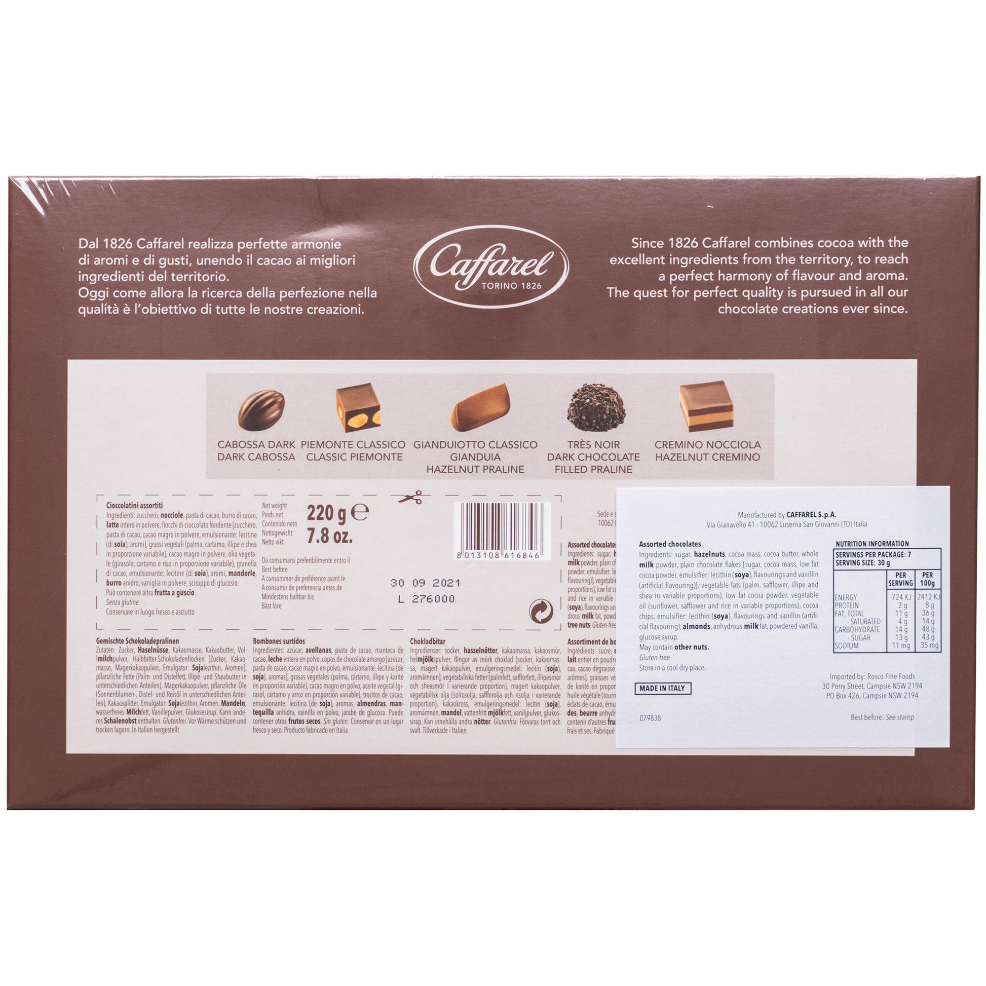 Caffarel Assorted Chocolate Pralines Gift Box | Harris Farm Online