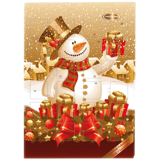 Chocoland Advent Calendar Snowman Gold Milk Chocolate | Harris Farm Online