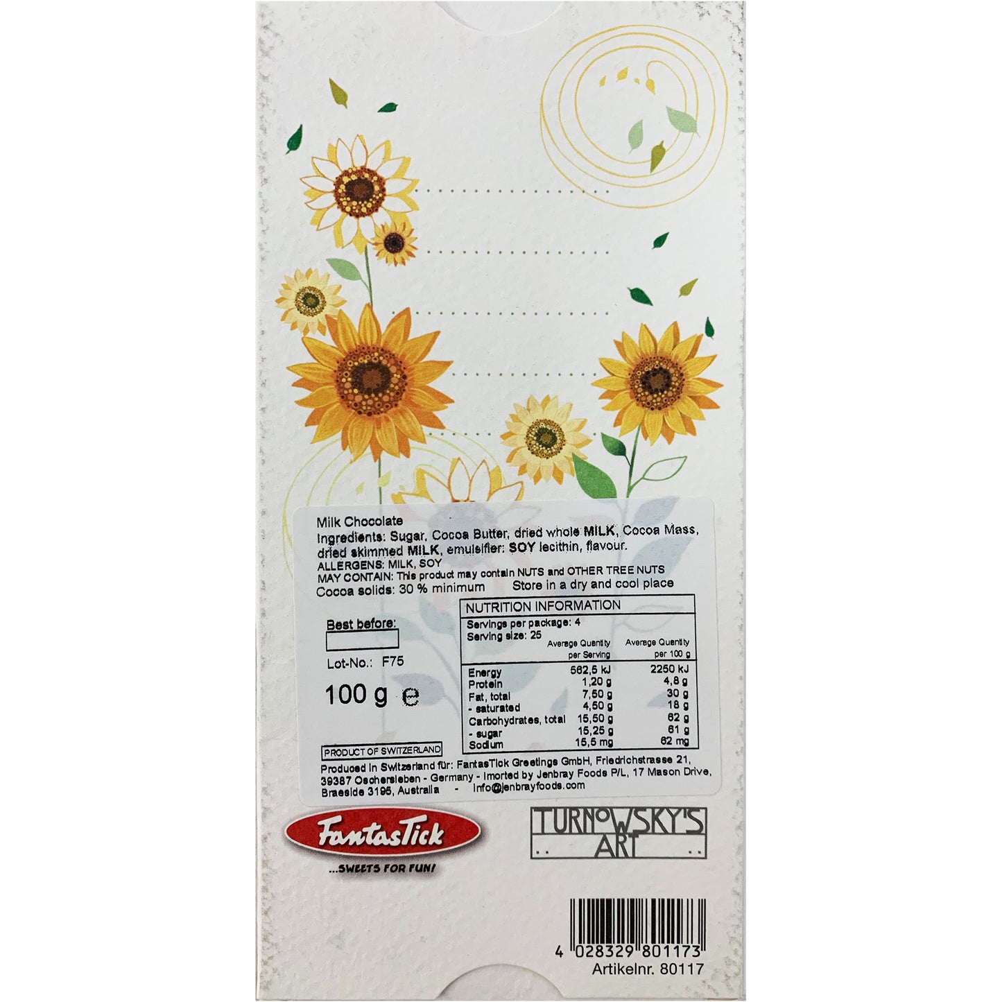 Fantastick Milk Chocolate Sunflowers | Harris Farm Online