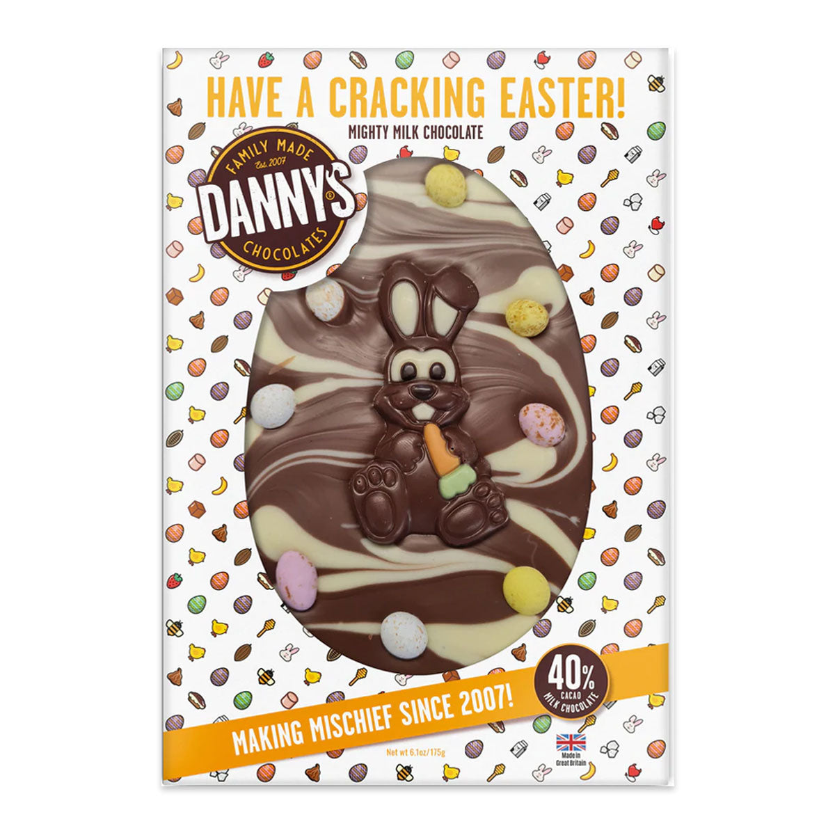 Danny's Cracking Easter Super Size Swirl Bar Rabbit 175g | Harris Farm Online