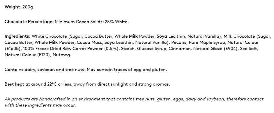 Koko Black Carrot Cake Bites White and Milk Chocolate | Harris Farm Online