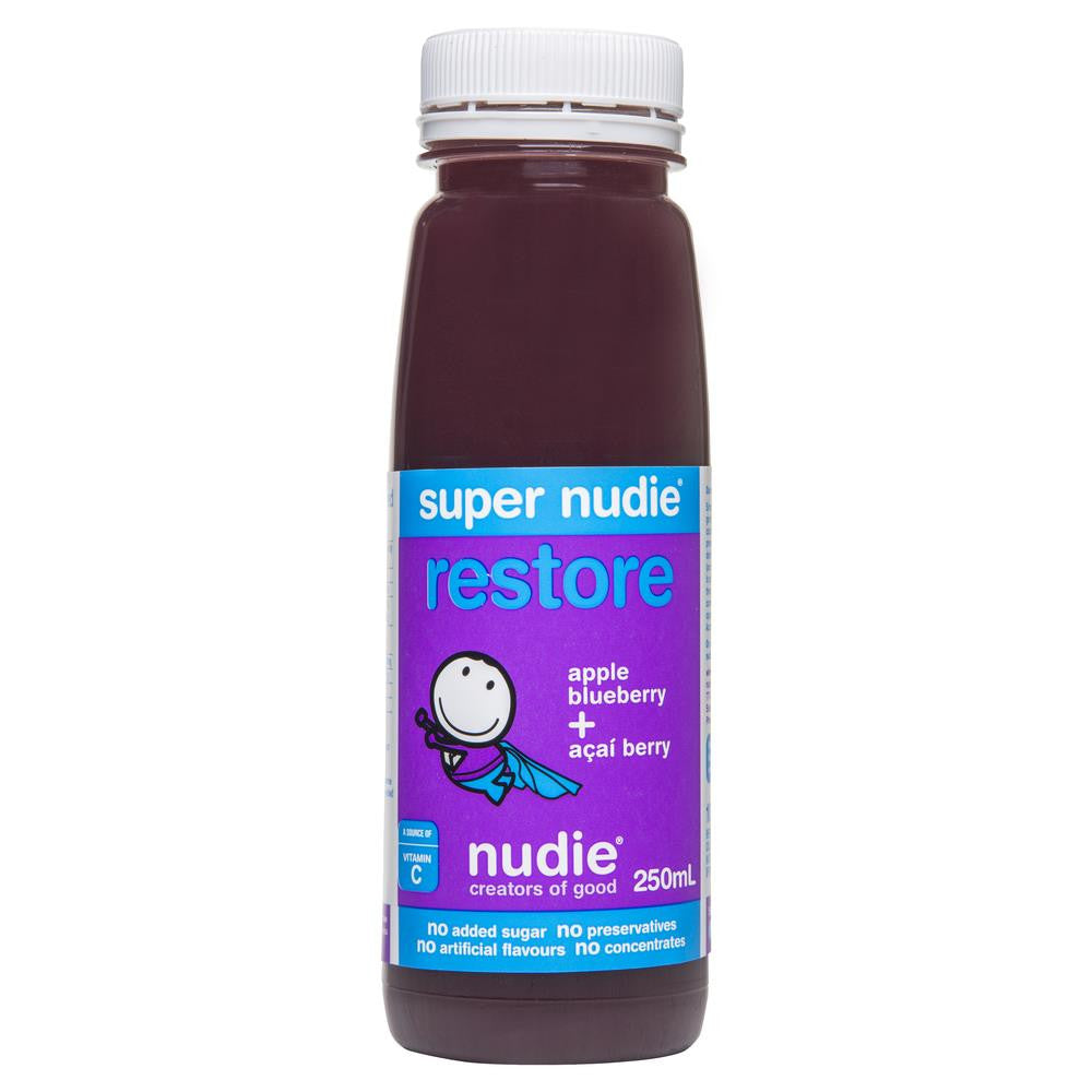 Nudie Super Restore Apple Blueberry Acai Berry Juice 250mL , Frdg1-Drinks - HFM, Harris Farm Markets
 - 1