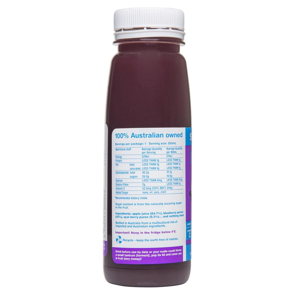 Nudie Super Restore Apple Blueberry Acai Berry Juice 250mL , Frdg1-Drinks - HFM, Harris Farm Markets
 - 2