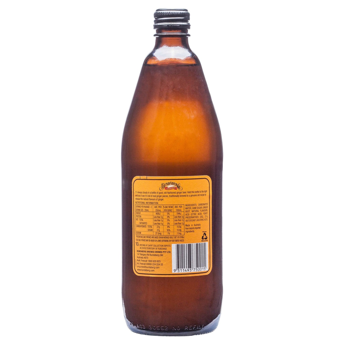 Bundaberg Ginger Beer 750ml , Grocery-Drinks - HFM, Harris Farm Markets
- 2
