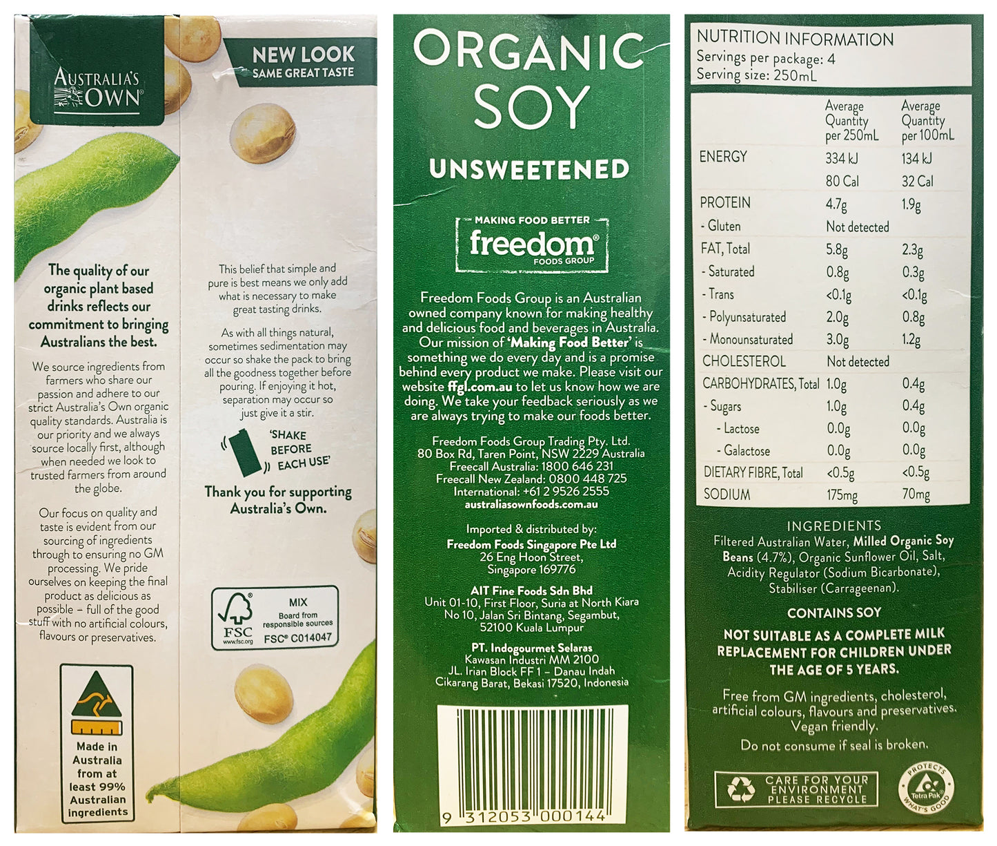 Australia's Own Organic Unsweetened Soy Milk | Harris Farm Online