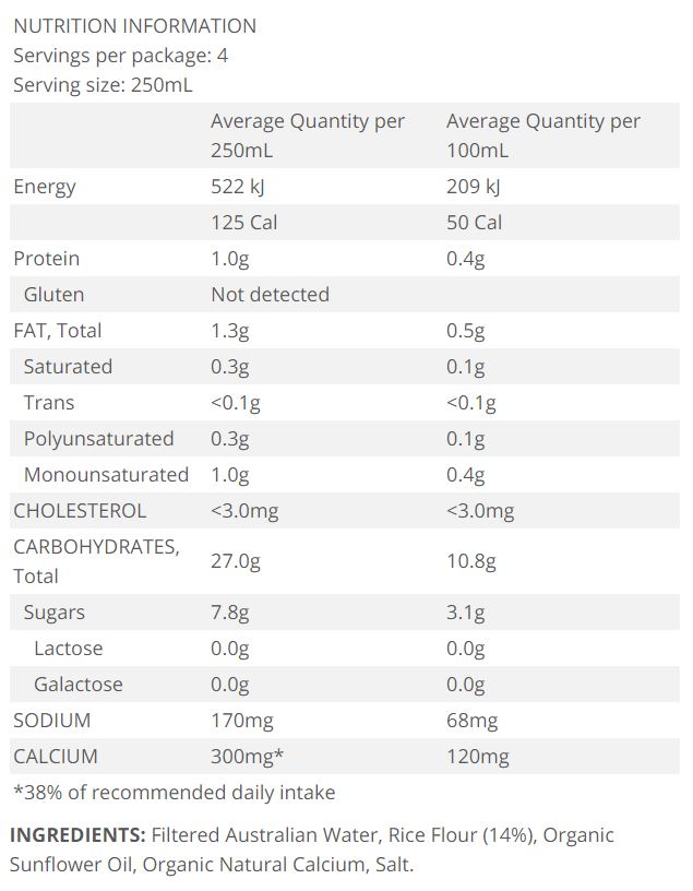 Australia's Own Organic Rice Milk | Harris Farm Online