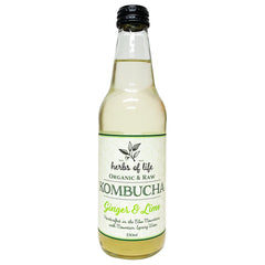 Herbs of Life Drinks Ginger and Lime Organic Kombucha 330ml