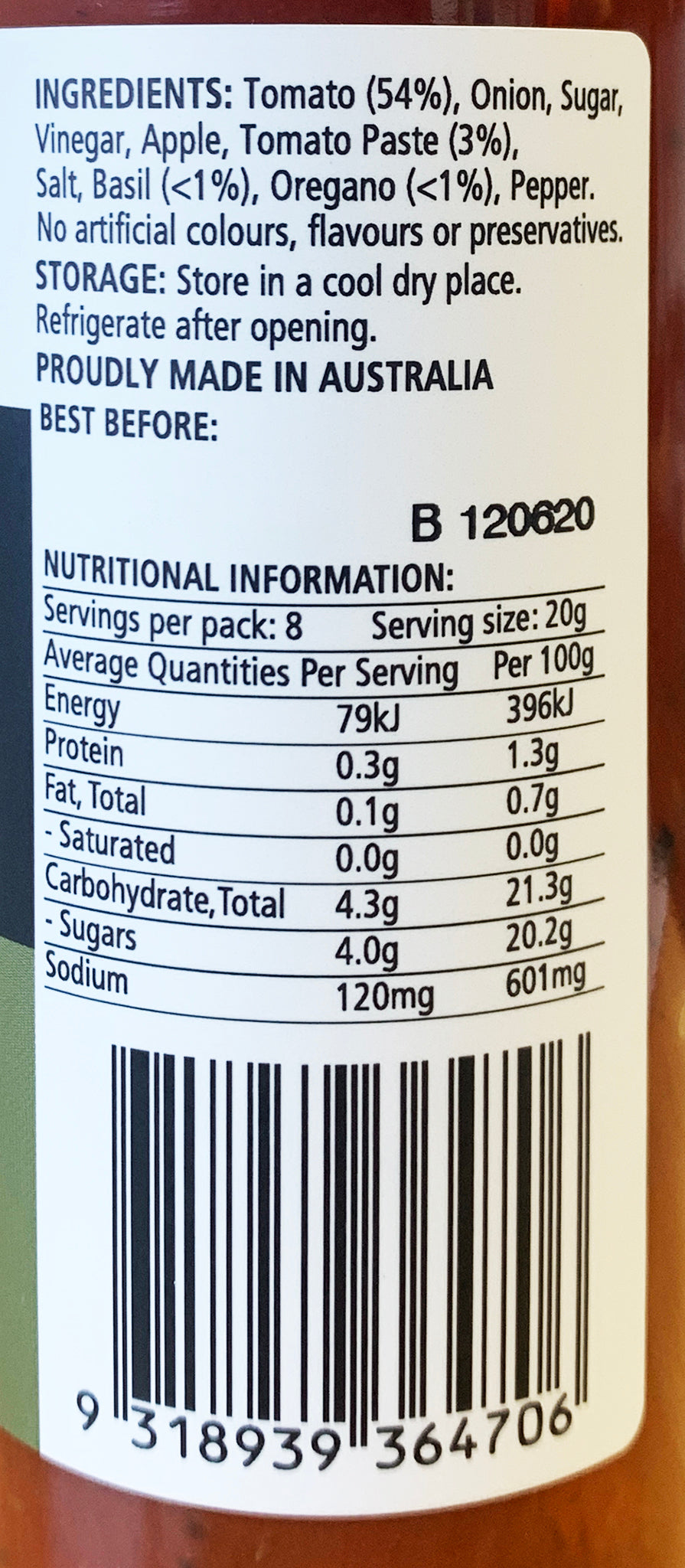 Random Harvest Tomato Basil Oregano Chutney | Harris Farm Online