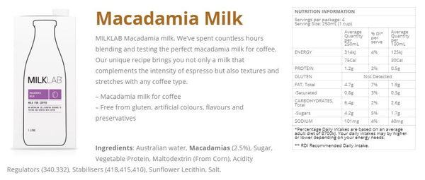 MilkLab Macadamia Milk 1L
