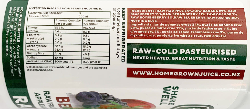 Homegrown Juice Cold Pressed Berry Antioxidant Smoothie | Harris Farm Online