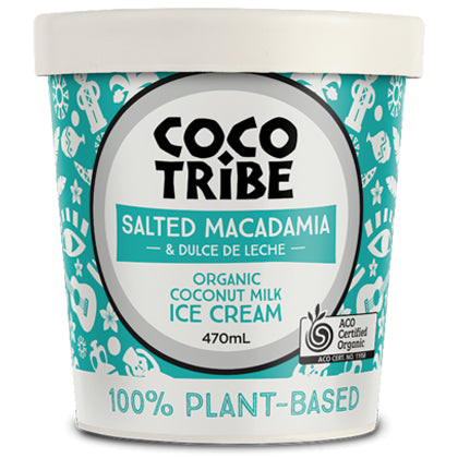Coco Tribe Organic Coconut Ice Cream Salted Macadamia | Harris Farm Online