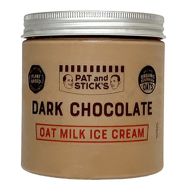 Pat and Stick's Oat Milk Ice Cream Dark Chocolate | Harris Farm Online