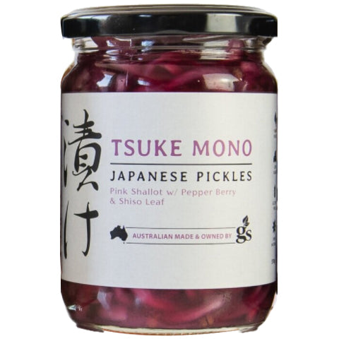 Tsuke Mono Japanese Pickles Pink Shallot with Pepper Berry and Shiso Leaf | Harris Farm Online