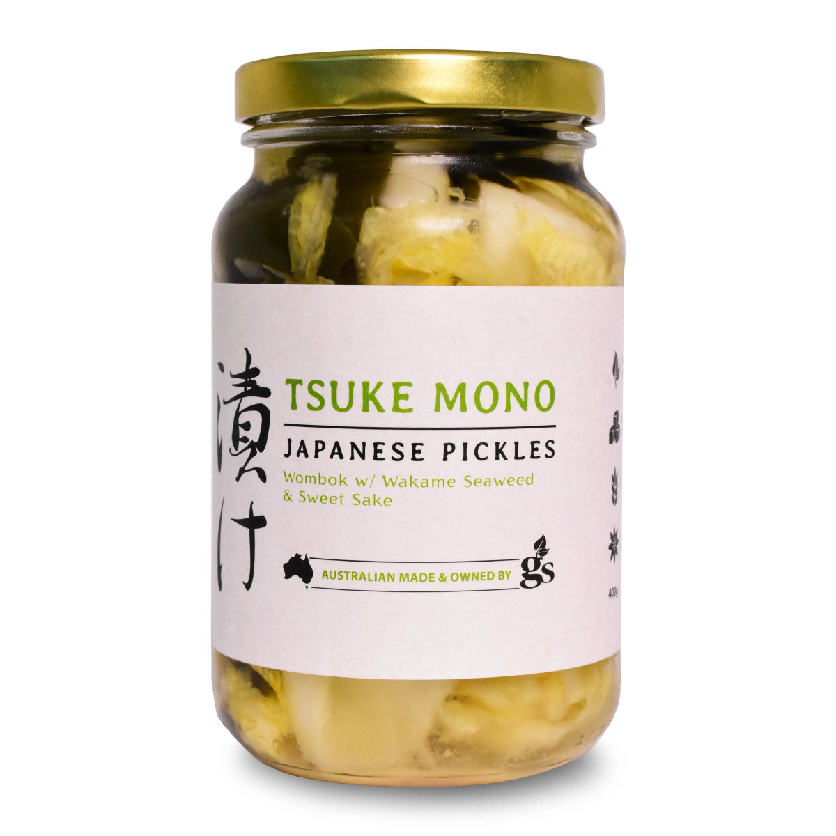 Tsuke Mono Japanese Pickles Wombok with Wakame Seaweed and Sweet Sake 400g | Harris Farm Online