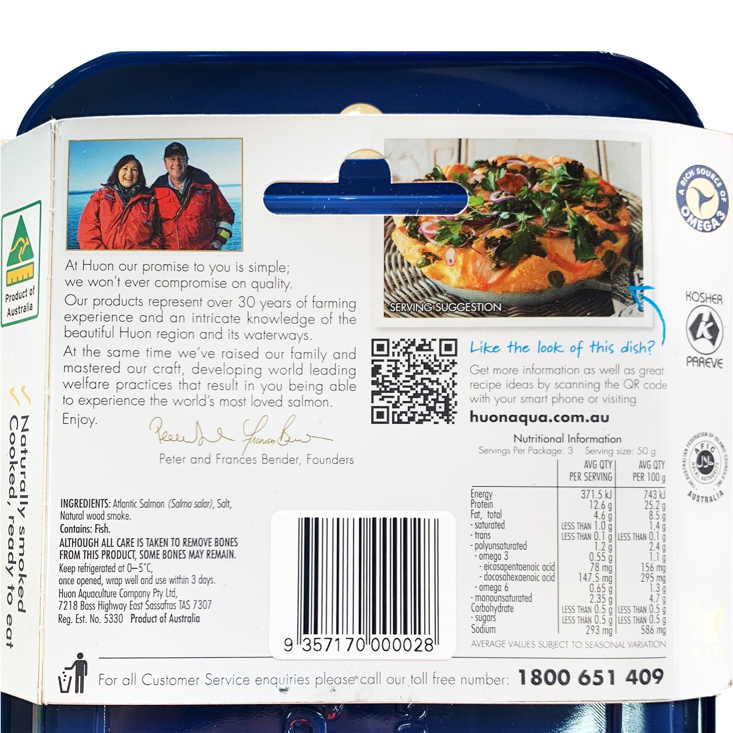 Huon Tasmanian Wood Roasted Salmon | Harris Farm Online