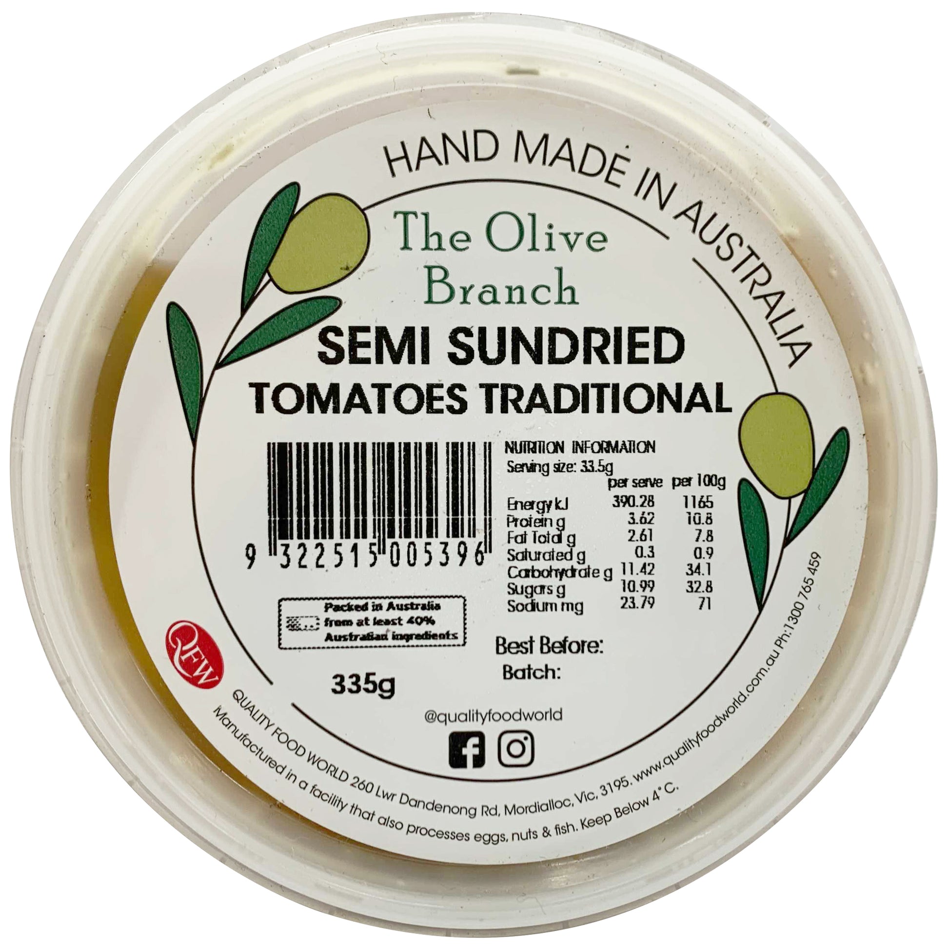 The Olive Branch Semi Sun Dried Tomatoes | Harris Farm Online