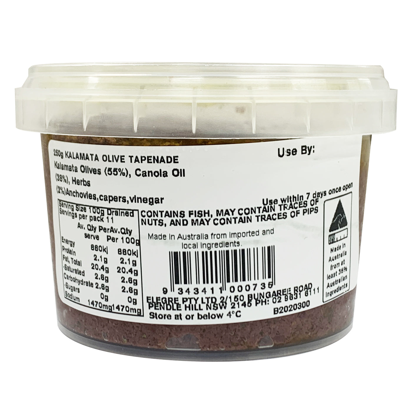Eco Farmers Kalamata Olive Tapenade 250g