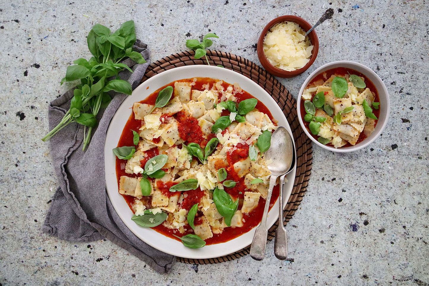 Beef Ravioli - with Tomato Basil Sauce and Parmesan | Harris Farm Online