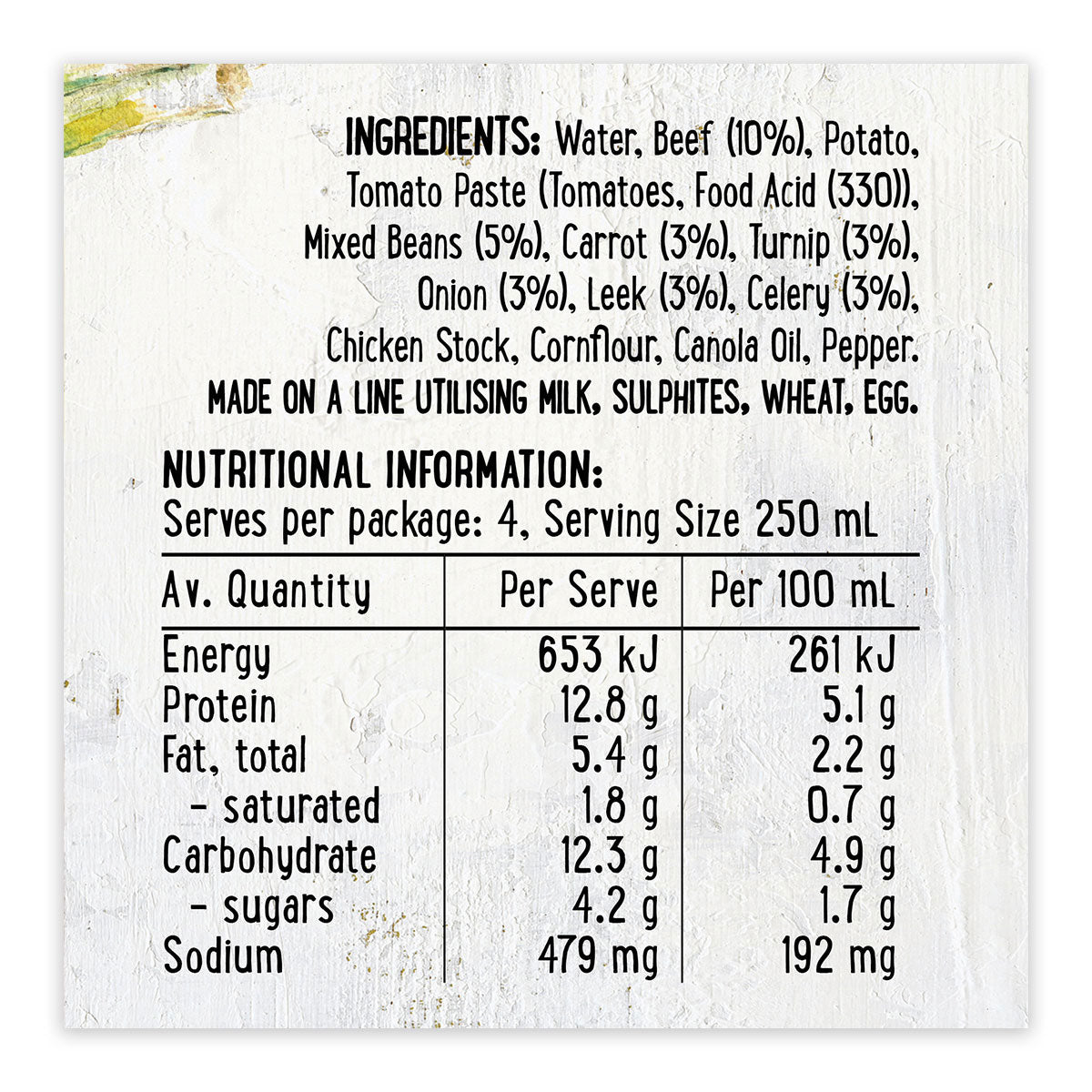 Harris Farm Soup Hearty Beef and Vegetable 1L | Harris Farm Online