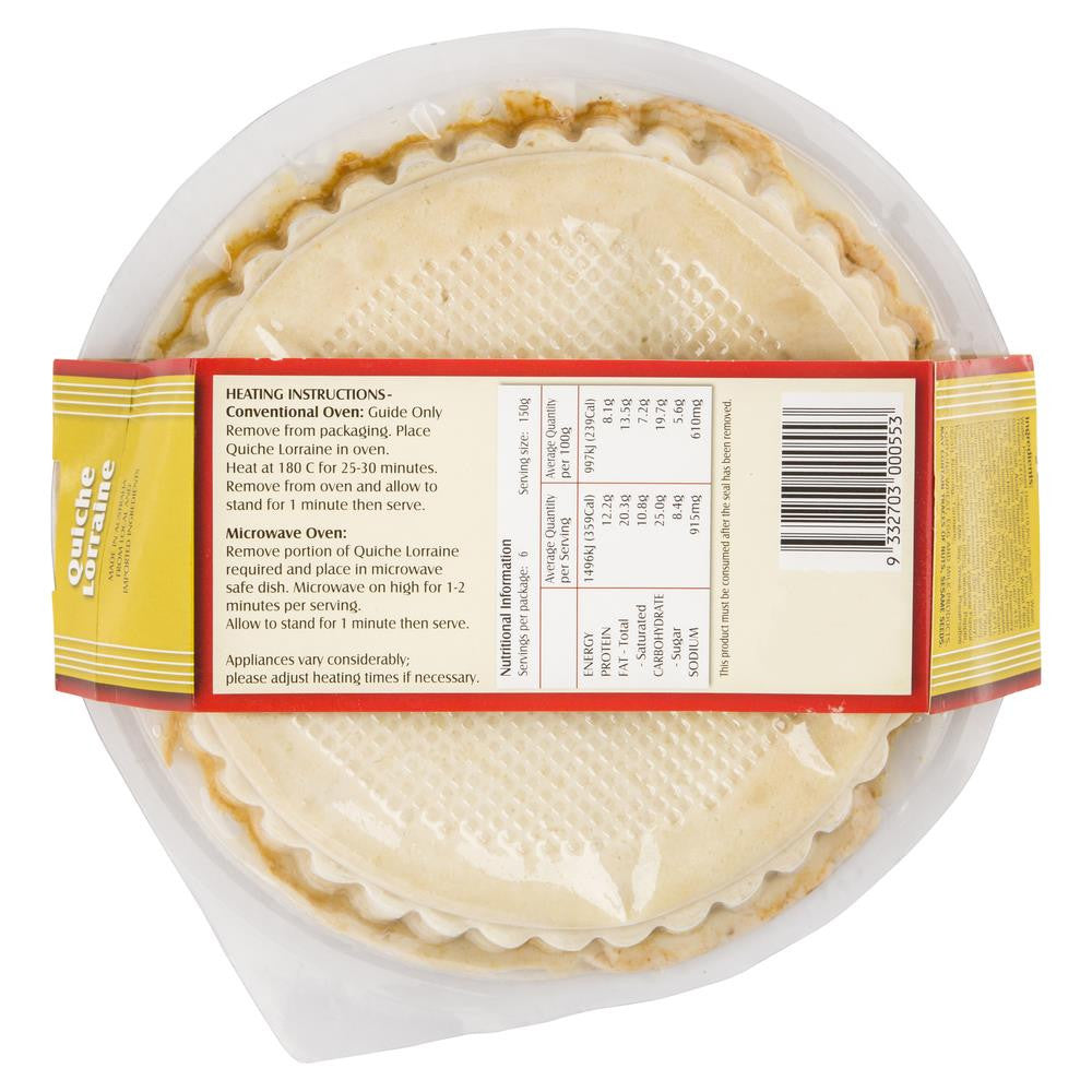 Deluca's Quiche Lorraine 900g , Z-Bakery - HFM, Harris Farm Markets
- 2