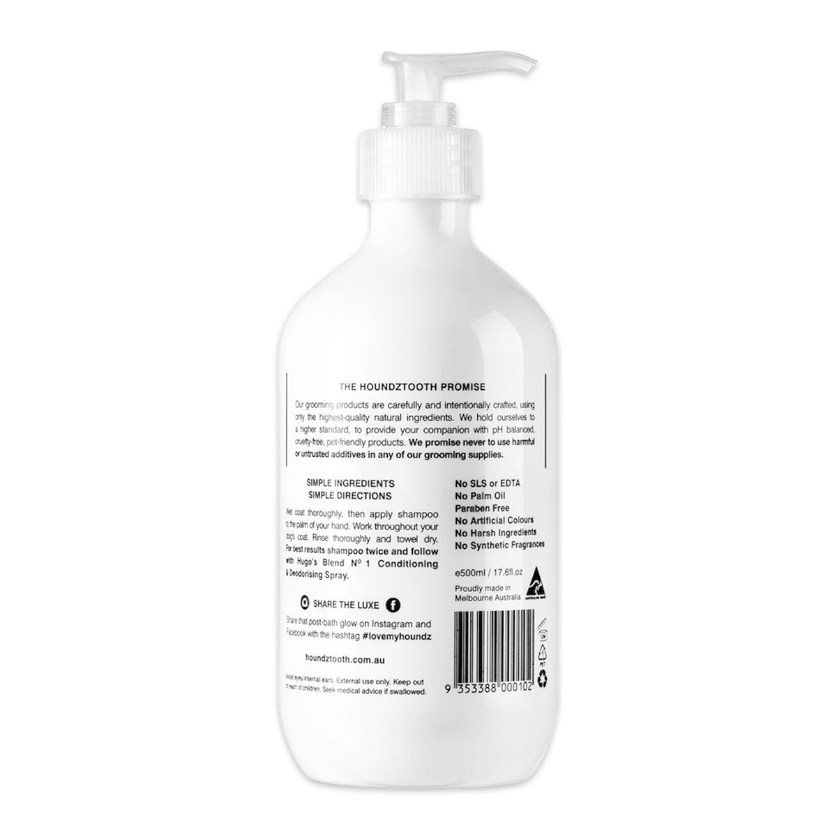 Houndztooth Hugo s Blend No 1 Dog Shampoo 500ml | Harris Farm Online