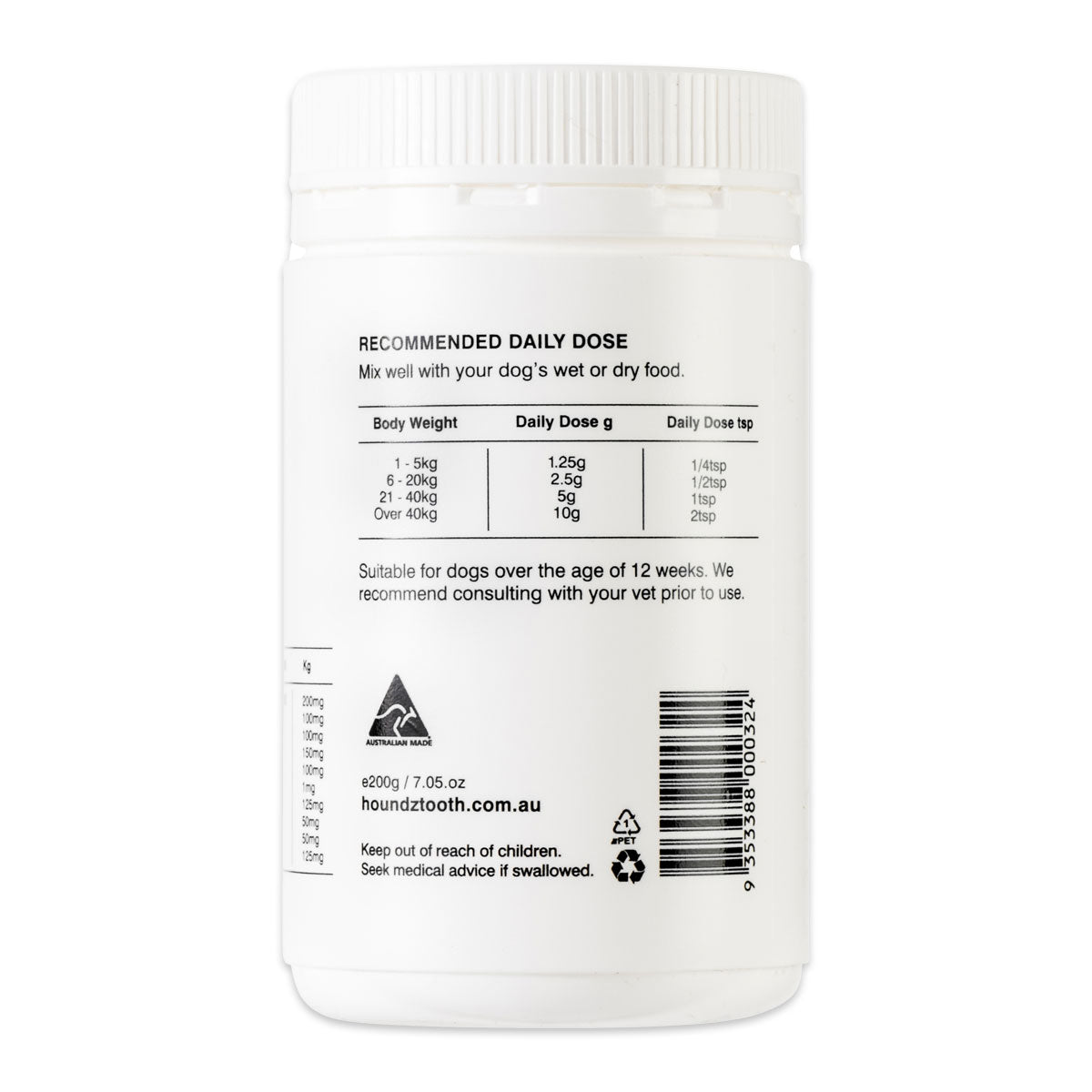 Houndztooth Dog Hemp Mobility Aid 200g | Harris Farm Online