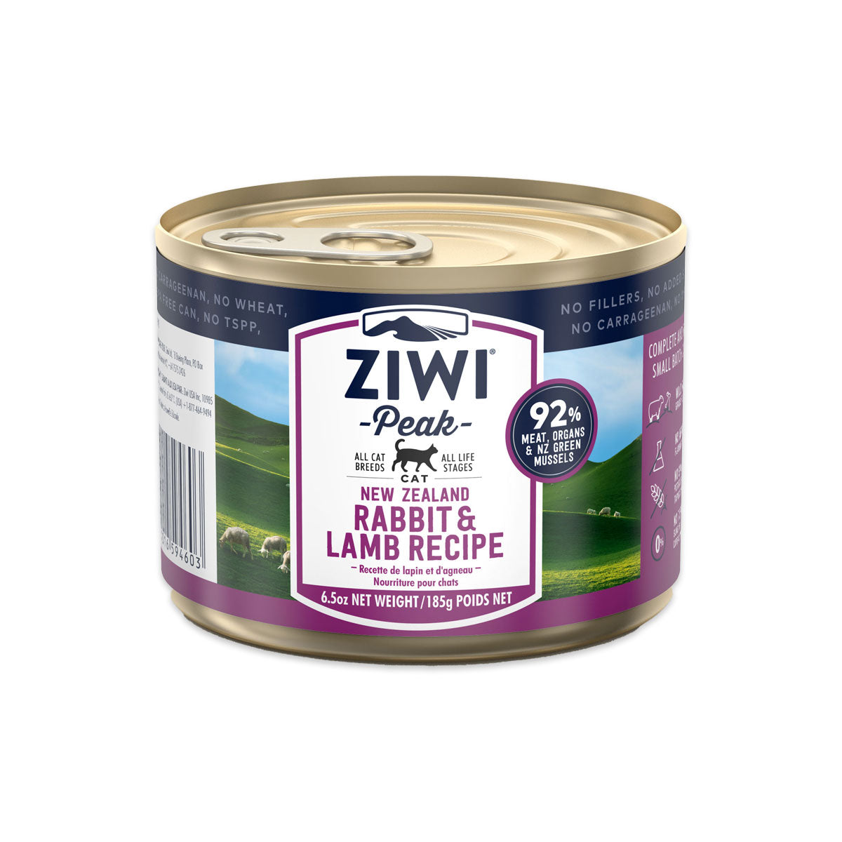 Ziwi Peak Rabbit and Lamb Can Cat Food 185g | Harris Farm Online