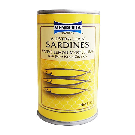 Mendolia - Australian Sardines - Native Lemon Myrtle Leaf (155g)