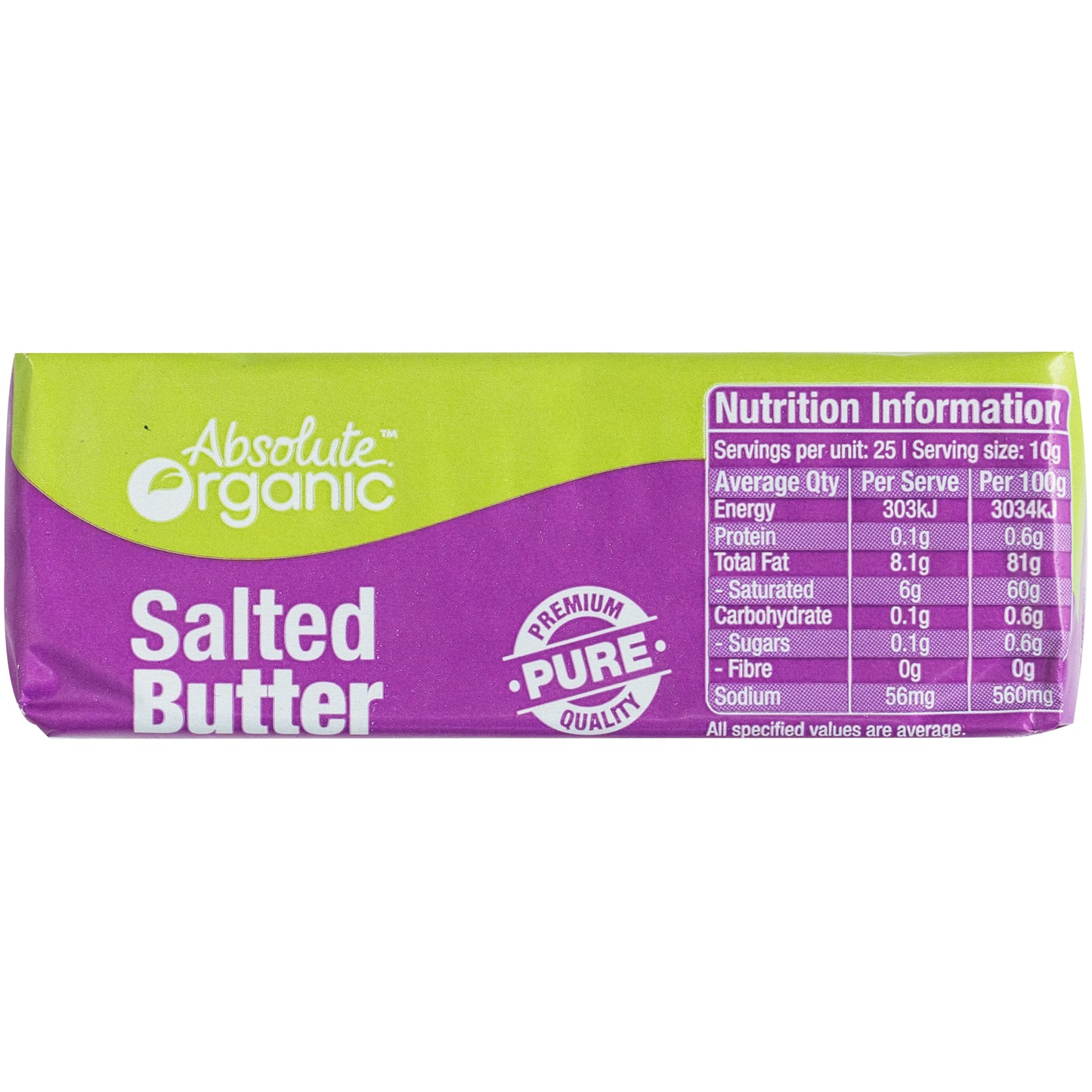 Absolute Organic Salted Butter Block | Harris Farm Online