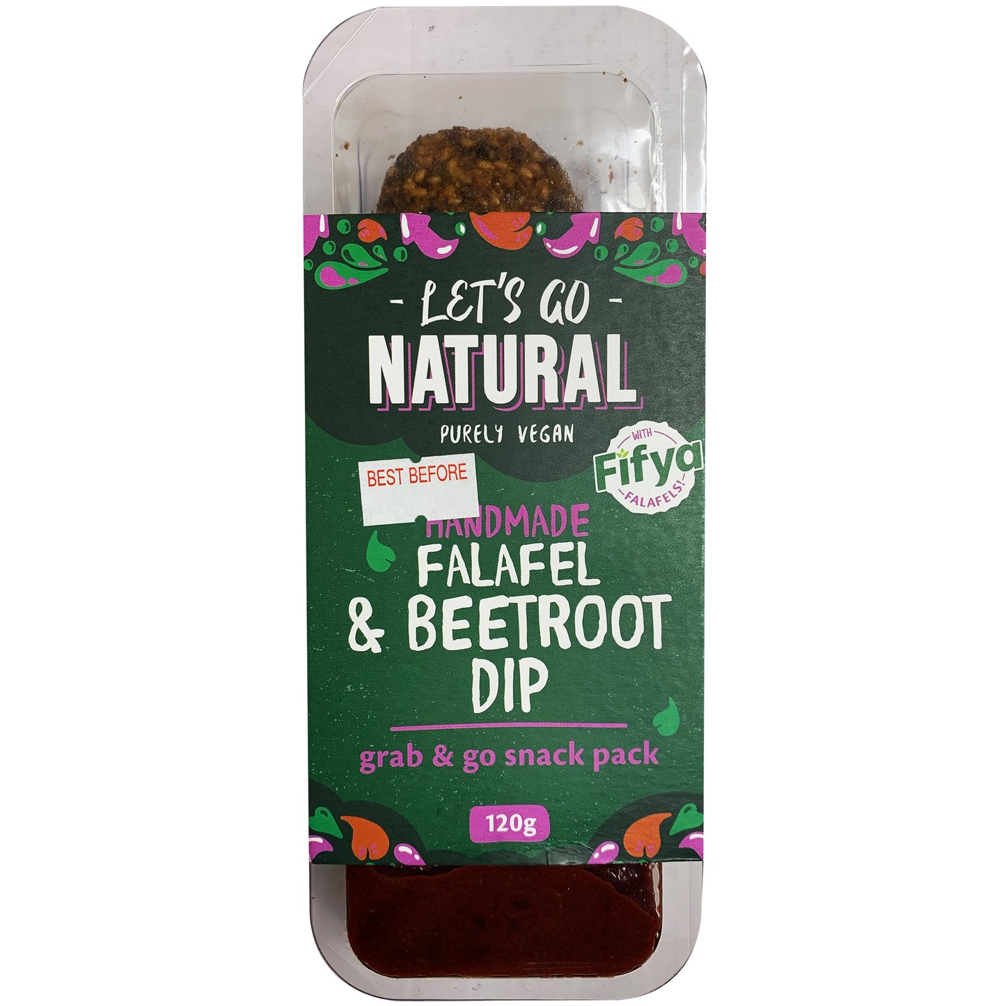 Let's Go Natural - Falafel and Beetroot Dip (120g)
