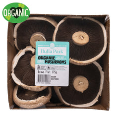Mushrooms Brown Flat Organic | Harris Farm Online