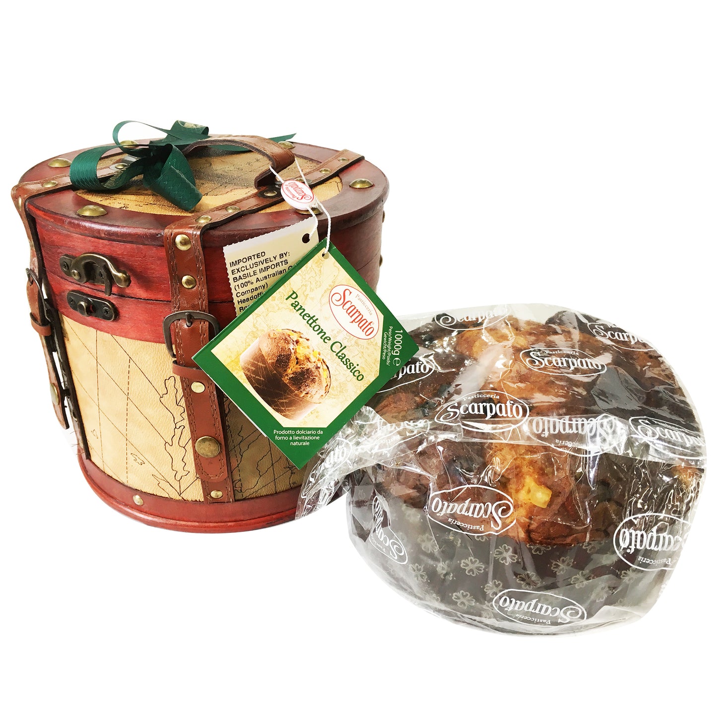 Scarpato - Panettone Classico - Antique Box With Buckle (1kg)