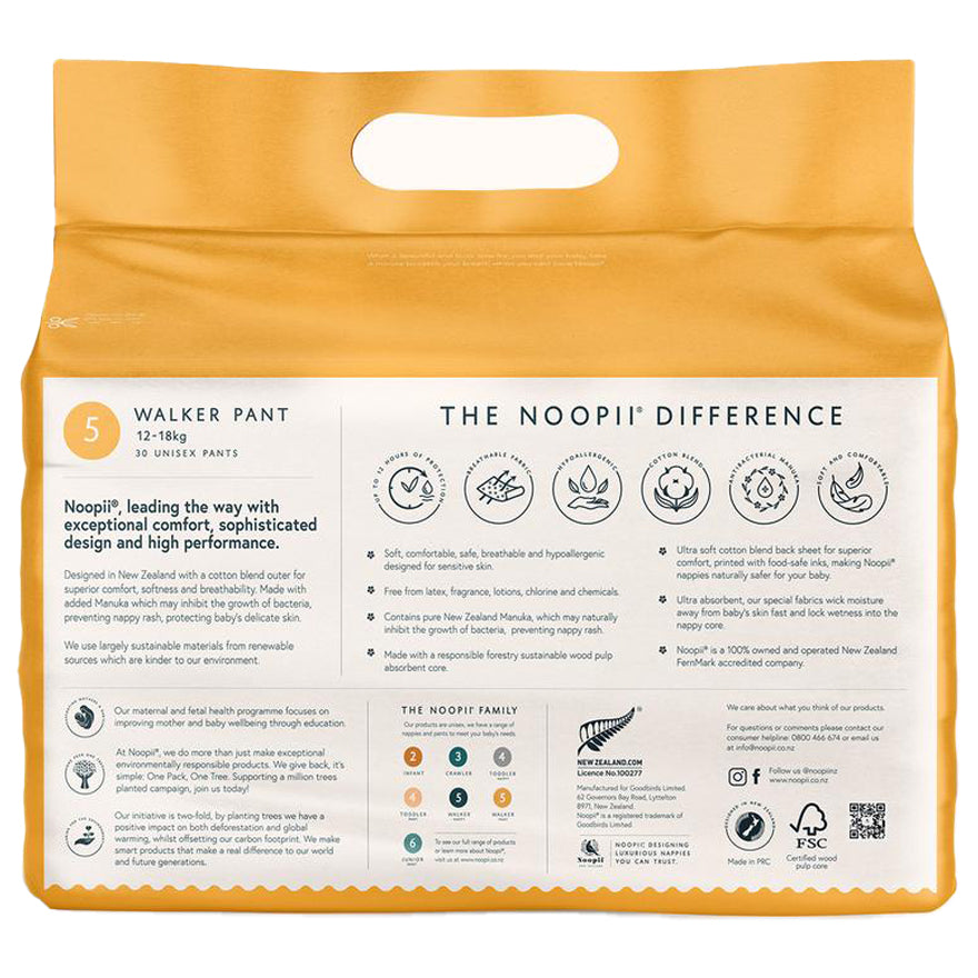 Noopii Nappies 12-18kg N5 Walker 30 Pack | Harris Farm Online