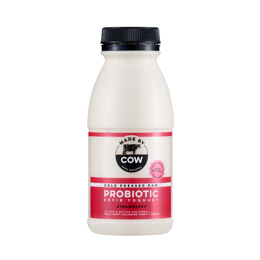 Made by Cow Cold Pressed Raw Probiotic Yoghurt Strawberry 300ml