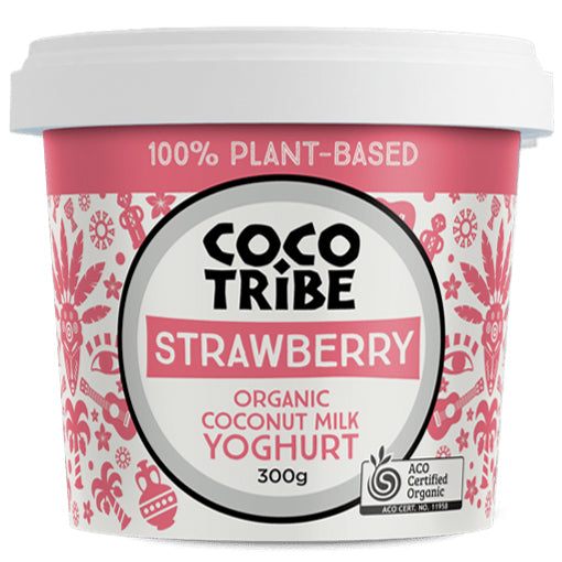 Coco Tribe Organic Coconut Milk Strawberry Yoghurt 300g | Harris Farm Online