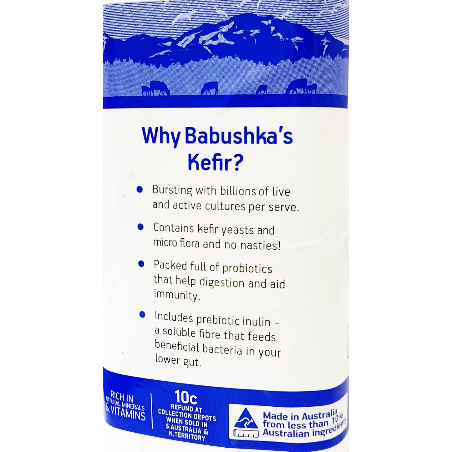 Babushka Yoghurt Probiotic Kefir Organic Natural 1kg