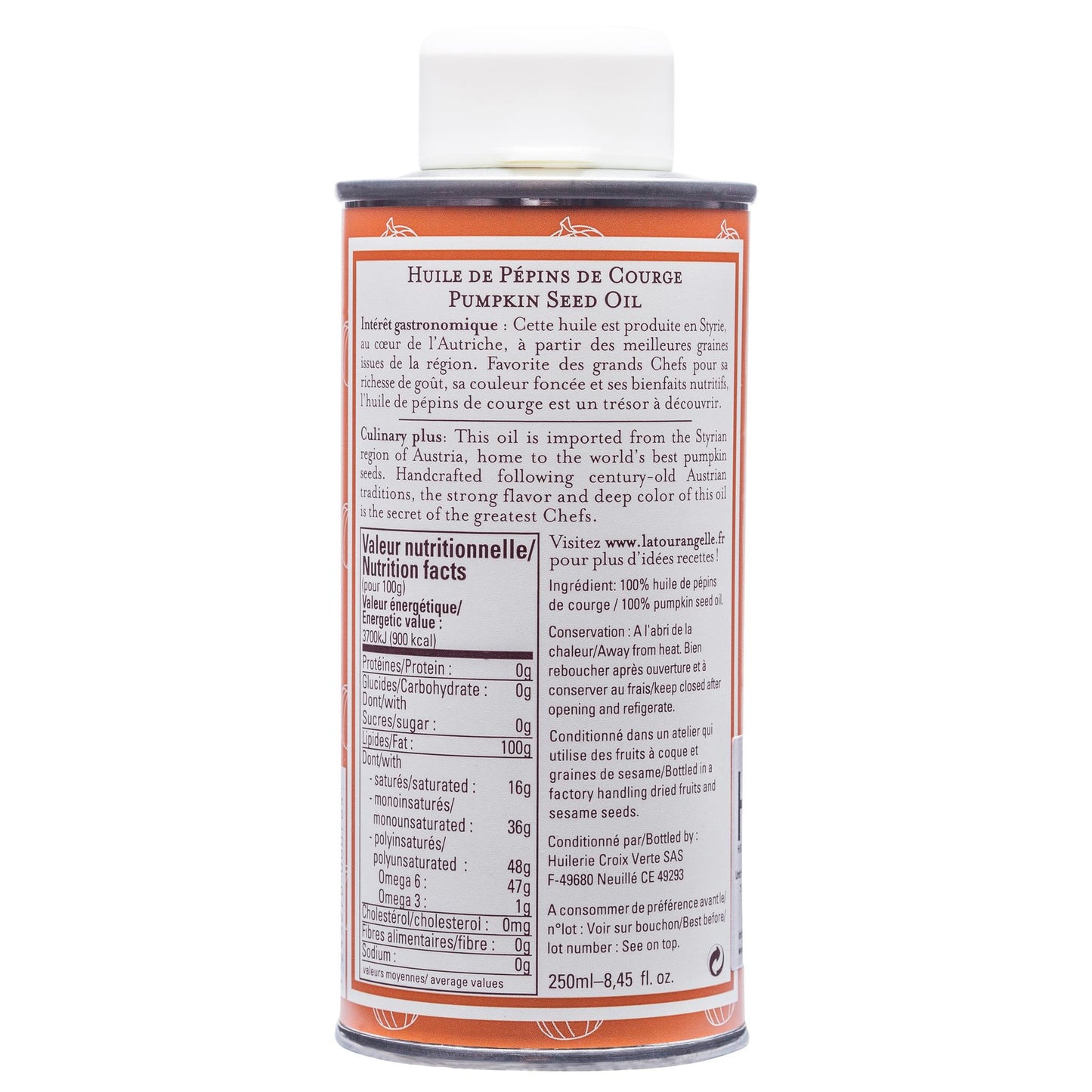La Tourangelle Pumpkin Oil 250ml , Grocery-Condiments - HFM, Harris Farm Markets
- 2