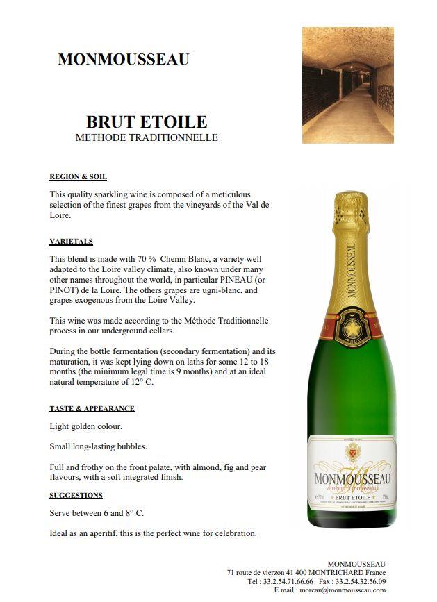 Monmousseau - Brut Etoile NV - Loire Valley, France (Case Sale) | Harris Farm Online